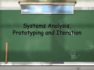 Systems Analysis, Prototyping and Iteration