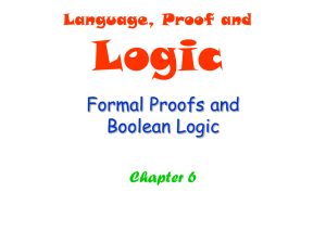 Formal Proofs and Boolean Logic