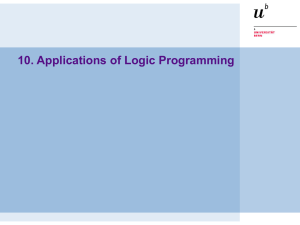 11. Applications of Logic Programming