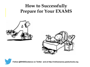 Prepare for your exams well in advance
