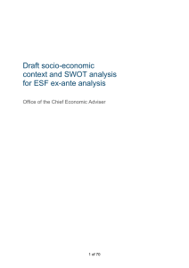 Draft socio-economic context and SWOT analysis for ESF ex
