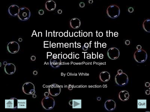 The Periodic Table An Interactive PowerPoint Project