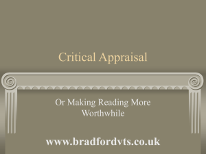 Critical Appraisal