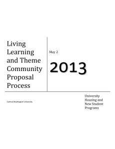 Living Learning and Theme Community Proposal Process