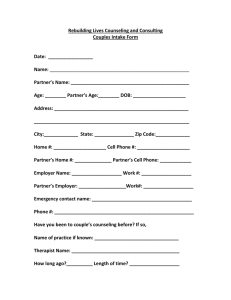 Couples Intake Form