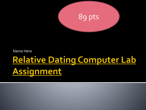 Relative Dating Assignment