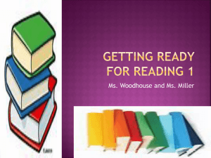 Getting Ready for Reading 1 - woodhouseenglish