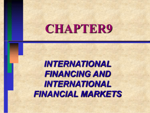 international financing and international financial markets