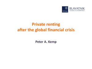 Private renting in Britain after the global financial crisis