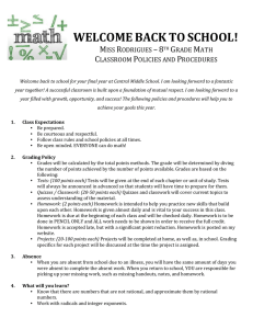 8th Grade Policies & Procedures - Long Hill Township Public Schools