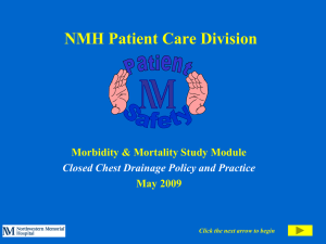 Patient Morbidity & Mortality Study Module May 2009