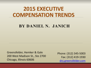 Executive Compensation Trends - Holifield Janich & Associates, PLLC