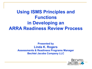 Using ISMS Principles and Functions in Developing an ARRA