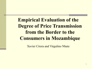 An empirical estimation of the degree of price transmission from