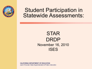 CMA Updates - Quality Assurance Process (CA Dept of Education)