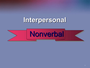 Nonverbal Communication Facial expression and