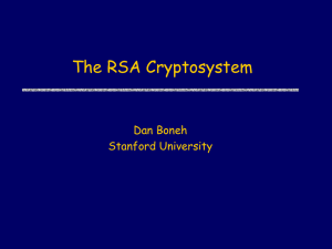 RSA: past, present, and future - Applied Crypto Group at Stanford