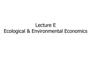 Lecture E Ecological Economics