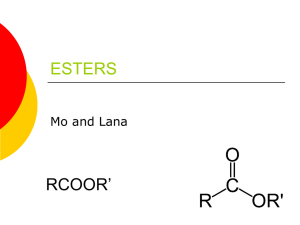 esters - Chemistry Geek