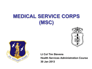 ANG MSC 101 - Air National Guard Medical Service Corps Society