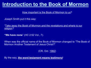Introduction to the Book of Mormon