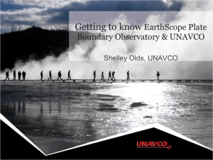 Overview About UNAVCO and Plate Boundary Observatory