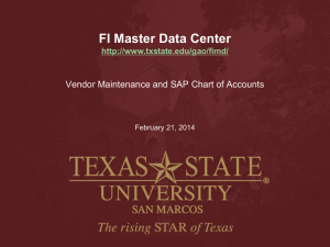 FI Master Data in Transactions