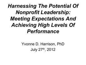 Harnessing the Potential of Non-profit Leadership: Meeting