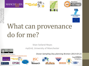 What can provenance do for me?