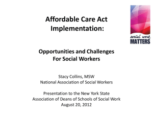 Affordable Care Act Implementation - National Association of Social