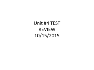 Unit #4 Practice Test