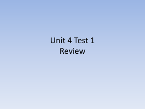 Unit 4 Test Review PP
