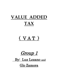 VALUE ADDED TAX ( VAT )