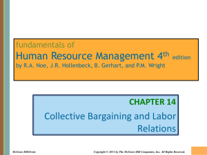 Chapter 014 Collective Bargaining & Labor Relations