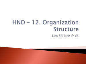 HND – 12. Organization Structure