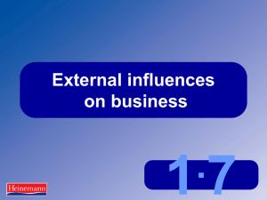 Unit 1 External Influences on Business