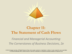 Preparing Cash Flows from Operating Activities