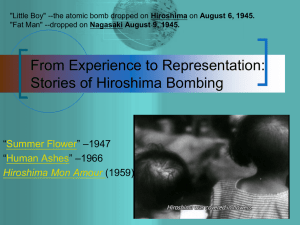 Stories of Hiroshima Bombing