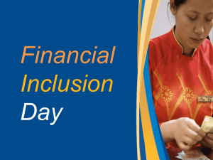 FINANCIAL INCLUSION STRATEGIES