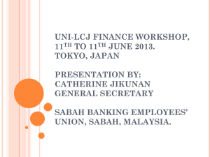 uni-lcj finance workshop, 11th to 11th june 2013