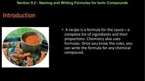 Binary Ionic Compounds (cont.)