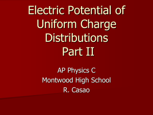 Electric Potential of Uniform Charge Distributions 2