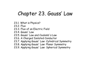 Chapter 23. Gauss' Law - People Server at UNCW