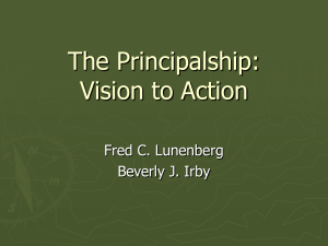 The Principalship: Vision to Action