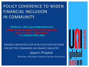 Policy Coherence Increase Financial Inclusion