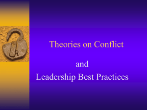 Theories on Conflict