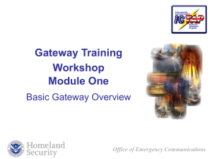 Module 1 - Basic Gateway Overview