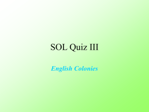 SOL Quiz III