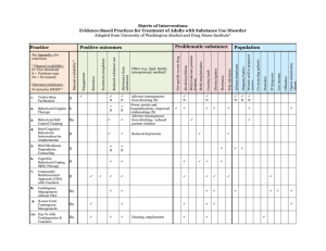 Matrix of Evidence Based Practices