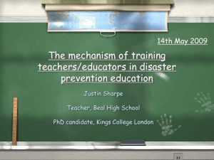 The mechanism of training teachers/educators in